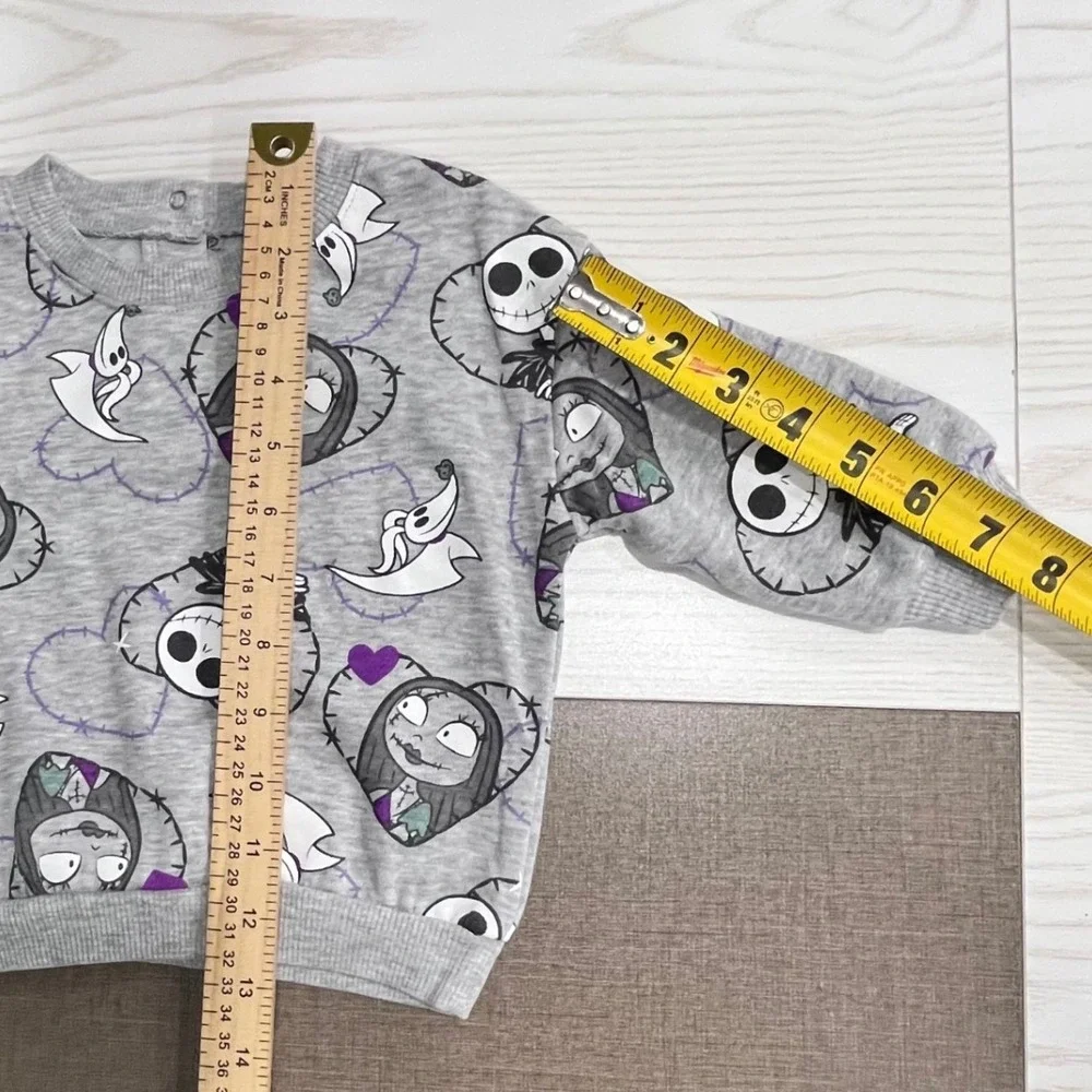 Disney Baby Nightmare Before Christmas Outfit Set Girls 12M Gray‎ Jack Sally NEW